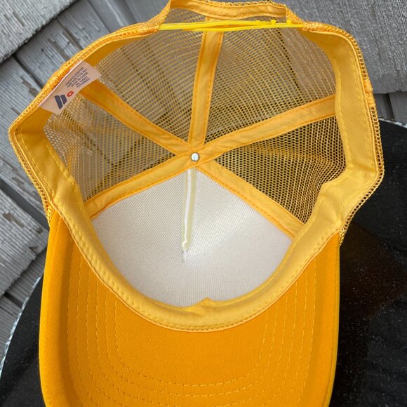 Goofy Foot Surf School Maui Hawaii Yellow Mesh Trucker hat. - Picture 7 of 9